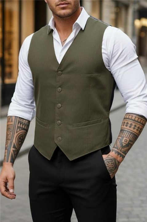 Vestă bărbați BROZON KHAKI, Culoare: khaki, IVET.RO - Reduceri de până la -80%