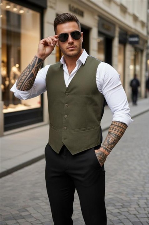 Vestă bărbați BROZON KHAKI, Culoare: khaki, IVET.RO - Reduceri de până la -80%