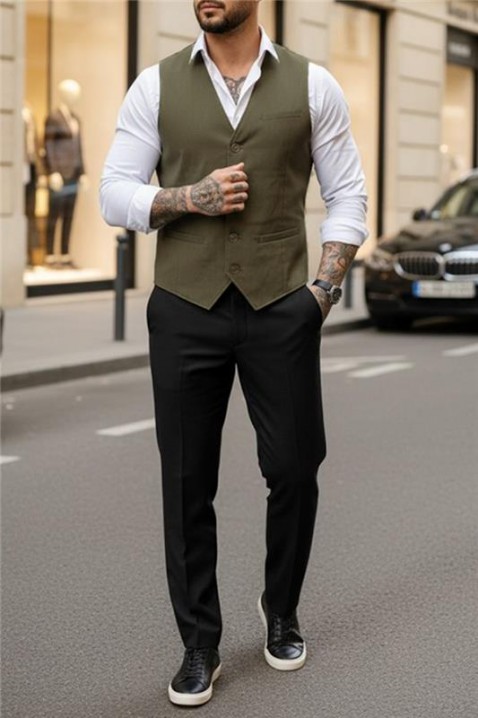 Vestă bărbați BROZON KHAKI, Culoare: khaki, IVET.RO - Reduceri de până la -80%