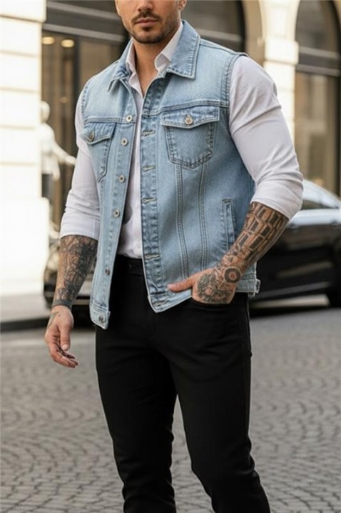 Vestă bărbați REFERO SKY, Culoare: albastru deschis, IVET.RO - Reduceri de până la -80%