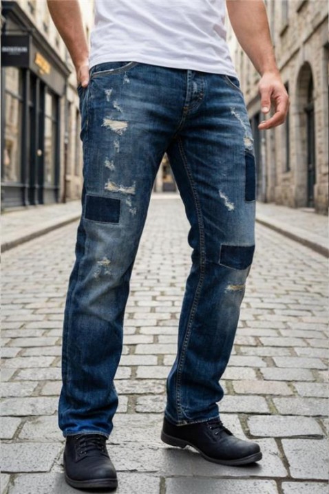 Blugi bărbăti LEONOZO, Culoare: bleumarin, IVET.RO - Reduceri de până la -80%