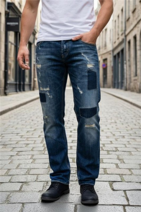 Blugi bărbăti LEONOZO, Culoare: bleumarin, IVET.RO - Reduceri de până la -80%