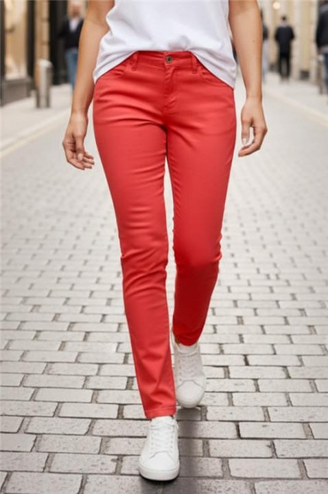 Pantaloni TOXERA, Culoare: coral, IVET.RO - Reduceri de până la -80%