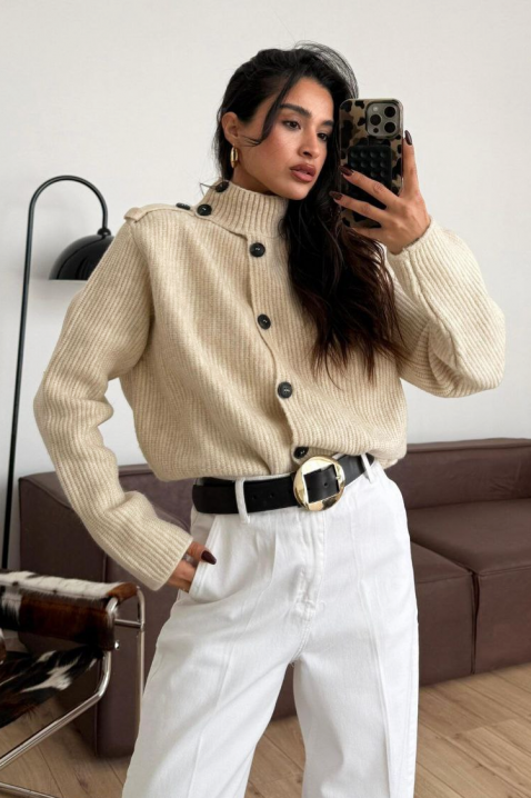 Pulover REBLONZA BEIGE, Culoare: bej, IVET.RO - Reduceri de până la -80%