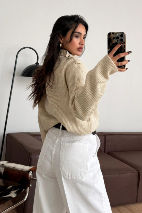 Pulover REBLONZA BEIGE, Culoare: bej, IVET.RO - Reduceri de până la -80%