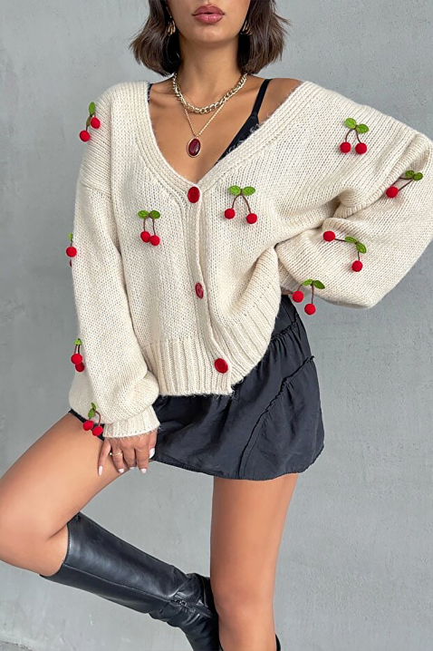 Cardigan CHERINZA, Culoare: alb, IVET.RO - Reduceri de până la -80%