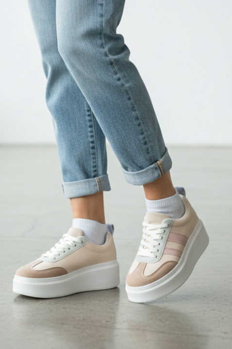 Adidași damă KELMIRA PUDRA, Culoare: pudră, IVET.RO - Reduceri de până la -80%