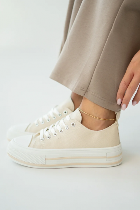 Teniși damă KLAVILZA BEIGE, Culoare: bej, IVET.RO - Reduceri de până la -80%