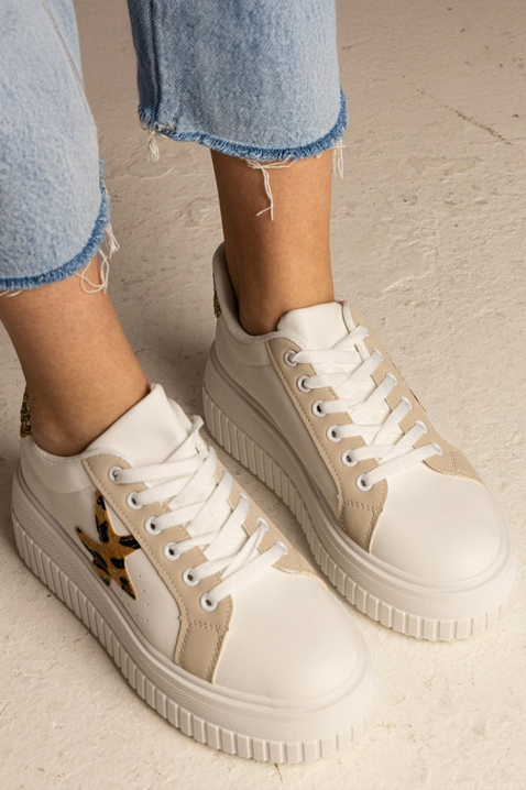 Teniși damă ZVEZDILZA, Culoare: alb, IVET.RO - Reduceri de până la -80%