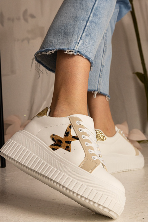 Teniși damă ZVEZDILZA, Culoare: alb, IVET.RO - Reduceri de până la -80%