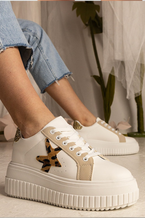 Teniși damă ZVEZDILZA, Culoare: alb, IVET.RO - Reduceri de până la -80%