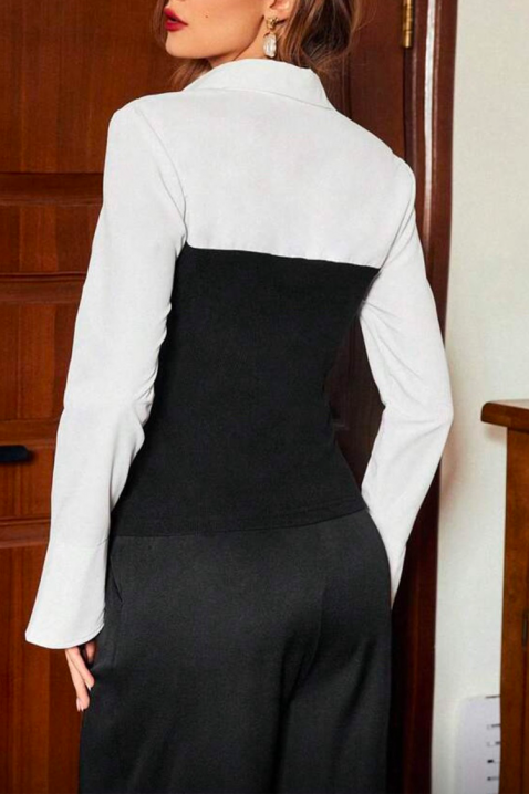 Cămașă damă GRAVELDA, Culoare: negru și alb, IVET.RO - Reduceri de până la -80%