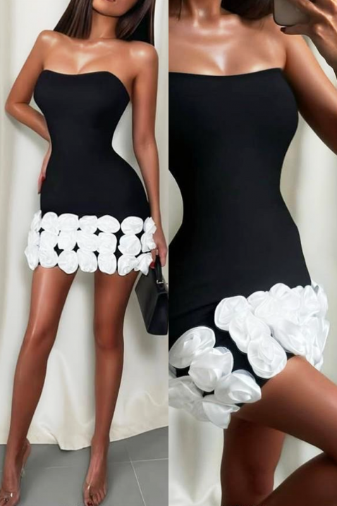 Rochie TELINSA, Culoare: negru și alb, IVET.RO - Reduceri de până la -80%