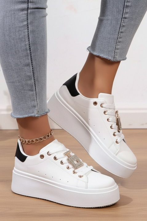 Teniși damă SORMELJA, Culoare: alb, IVET.RO - Reduceri de până la -80%