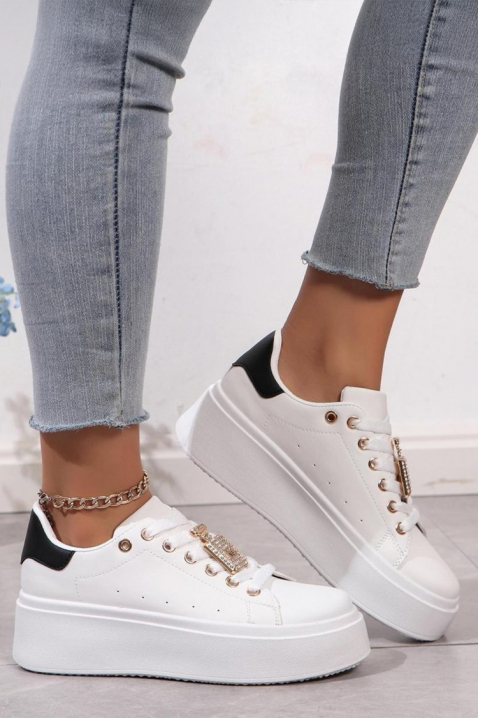 Teniși damă SORMELJA, Culoare: alb, IVET.RO - Reduceri de până la -80%