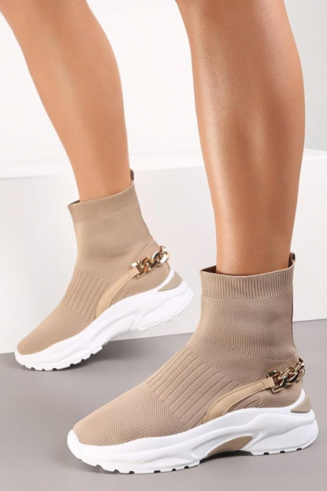 Botine damă KANSELVA, Culoare: bej, IVET.RO - Reduceri de până la -80%