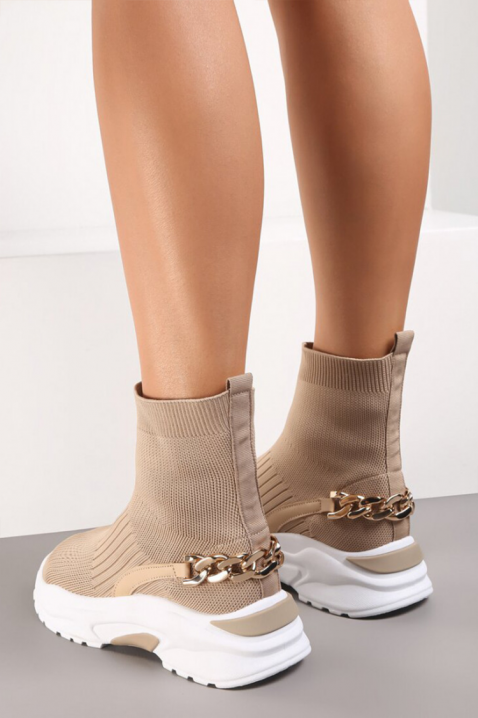 Botine damă KANSELVA, Culoare: bej, IVET.RO - Reduceri de până la -80%