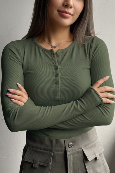 Bluză damă ZAFROLDA KHAKI, Culoare: khaki, IVET.RO - Reduceri de până la -80%