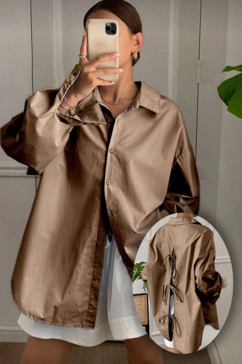 Cămașă damă PREVOLZA BROWN, Culoare: maro, IVET.RO - Reduceri de până la -80%