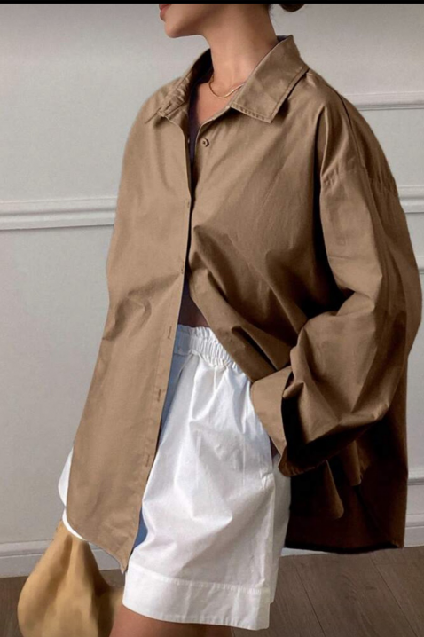 Cămașă damă PREVOLZA BROWN, Culoare: maro, IVET.RO - Reduceri de până la -80%