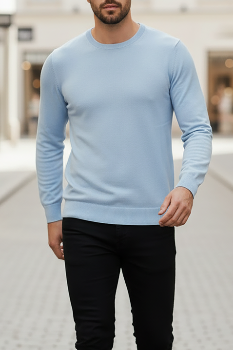 Pulover bărbați BORJO SKY, Culoare: albastru deschis, IVET.RO - Reduceri de până la -80%