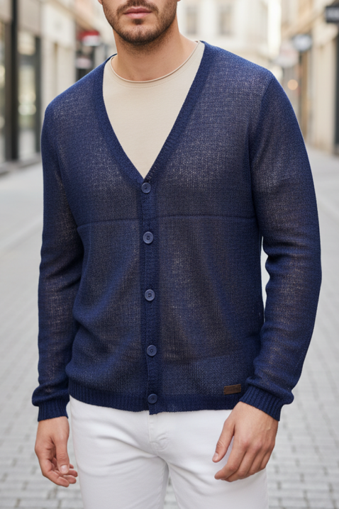 Cardigan bărbați KALBER, Culoare: bleumarin, IVET.RO - Reduceri de până la -80%