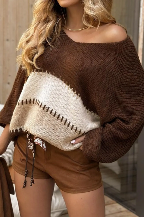 Pulover OVLANDA, Culoare: maro, IVET.RO - Reduceri de până la -80%