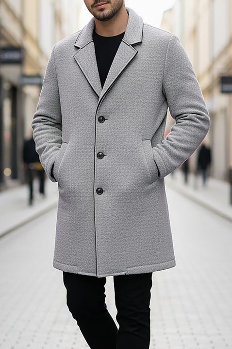 Palton bărbați MELFER GREY, Culoare: gri, IVET.RO - Reduceri de până la -80%