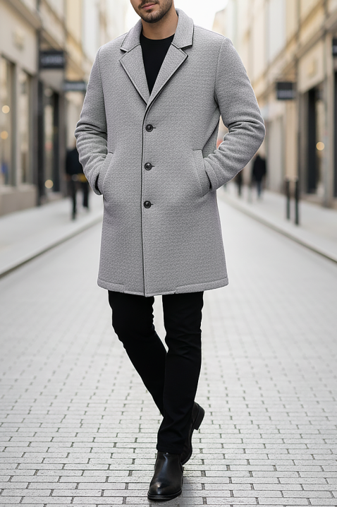 Palton bărbați MELFER GREY, Culoare: gri, IVET.RO - Reduceri de până la -80%