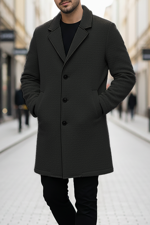 Palton bărbați MELFER BLACK, Culoare: negru, IVET.RO - Reduceri de până la -80%