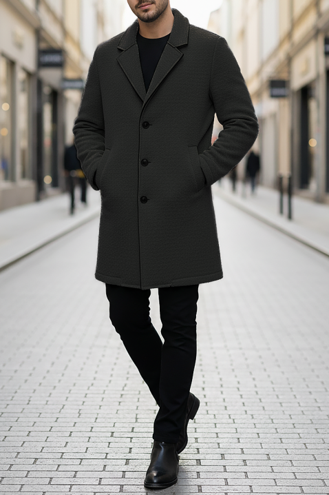 Palton bărbați MELFER BLACK, Culoare: negru, IVET.RO - Reduceri de până la -80%