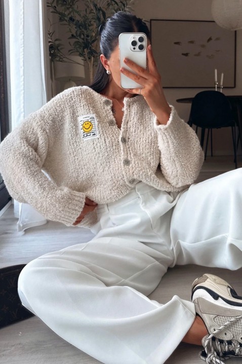 Cardigan MOHVELDA ECRU, Culoare: ecru, IVET.RO - Reduceri de până la -80%