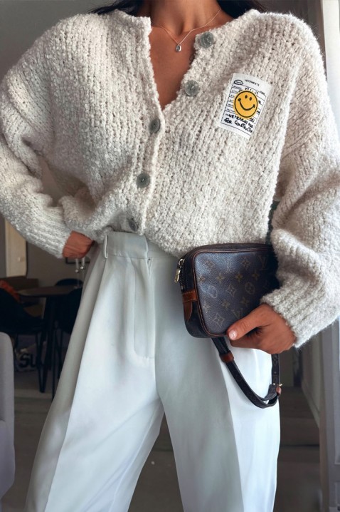 Cardigan MOHVELDA ECRU, Culoare: ecru, IVET.RO - Reduceri de până la -80%