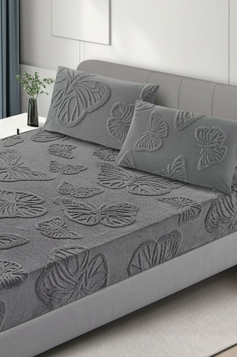 Cearșaf cu elastic OLMERXA GREY 200х220 cm, Culoare: gri, IVET.RO - Reduceri de până la -80%