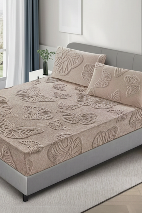 Cearșaf cu elastic GOLMERXA BEIGE 200х220 cm, Culoare: bej, IVET.RO - Reduceri de până la -80%