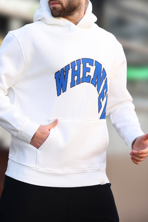 Hanorac bărbați KRILZO WHITE, Culoare: alb, IVET.RO - Reduceri de până la -80%