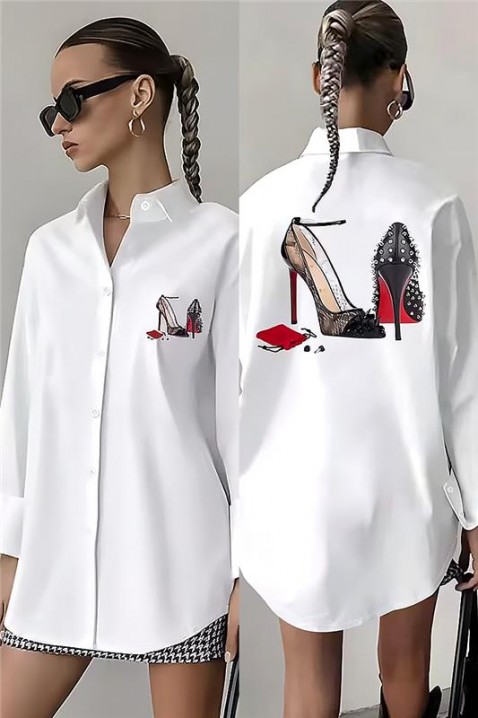 Cămașă damă VORSELA, Culoare: alb, IVET.RO - Reduceri de până la -80%