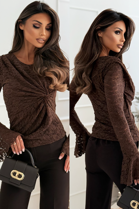 Bluză damă NOKOLINDA BROWN, Culoare: maro, IVET.RO - Reduceri de până la -80%