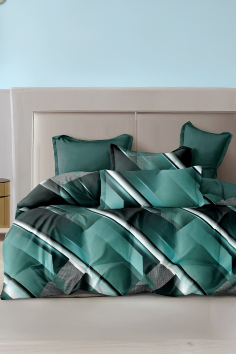 Lenjerie de pat XERFOLDY 200x220 cm bumbac 4 piese, Culoare: multicolor, IVET.RO - Reduceri de până la -80%