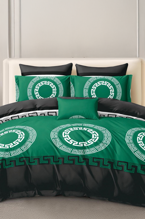 Lenjerie de pat VERPOLDY GREEN 200x220 cm bumbac 4 piese, Culoare: verde, IVET.RO - Reduceri de până la -80%