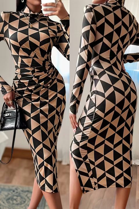 Rochie FIOGELJA, Culoare: ro negru cu bej, IVET.RO - Reduceri de până la -80%