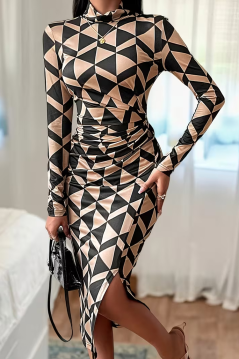 Rochie FIOGELJA, Culoare: ro negru cu bej, IVET.RO - Reduceri de până la -80%