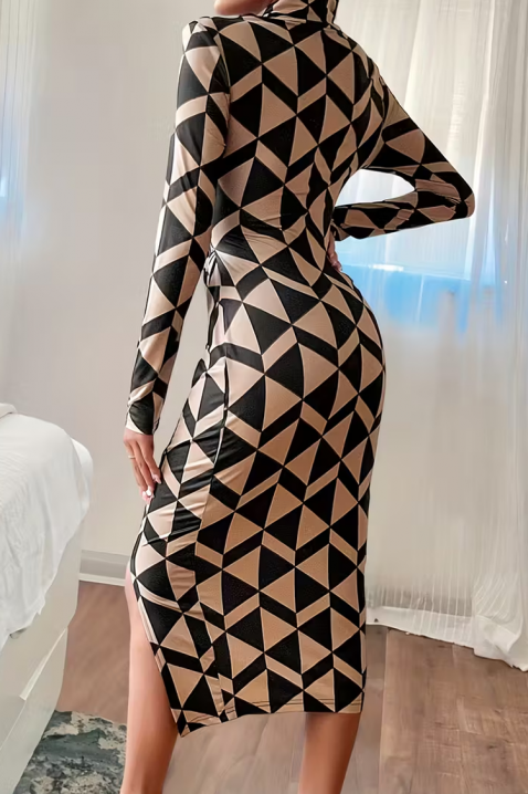 Rochie FIOGELJA, Culoare: ro negru cu bej, IVET.RO - Reduceri de până la -80%