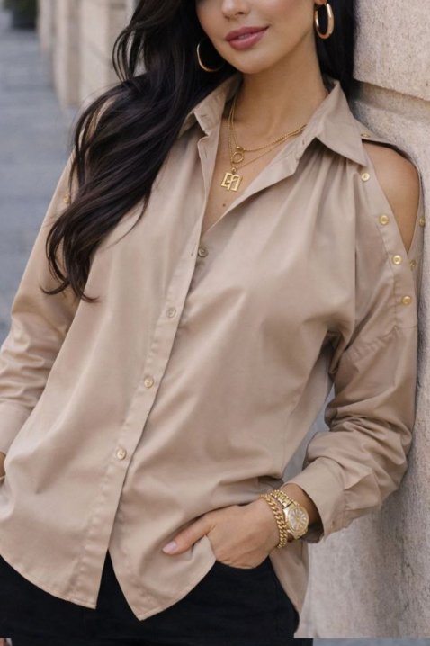 Cămașă damă DAVRELDA BEIGE, Culoare: bej, IVET.RO - Reduceri de până la -80%