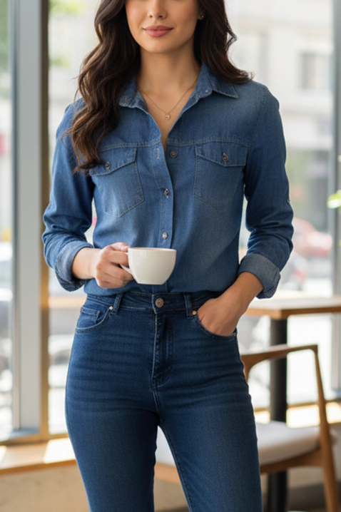 Cămașă damă EGLENZA BLUE, Culoare: albastru, IVET.RO - Reduceri de până la -80%