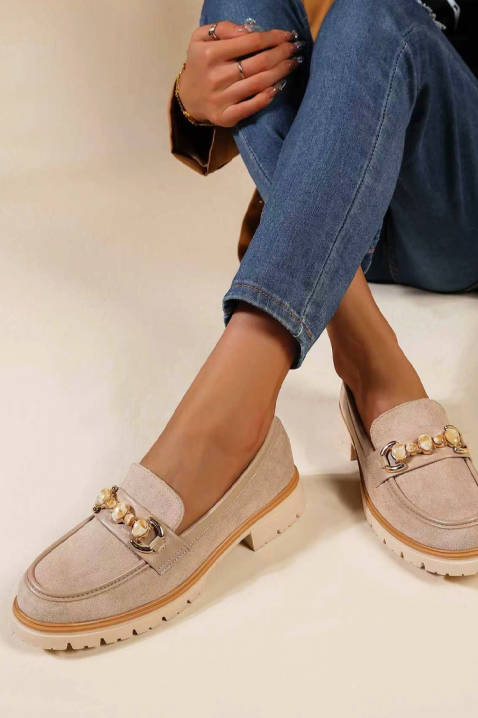 Mocasini damă TELONJA BEIGE, Culoare: bej, IVET.RO - Reduceri de până la -80%