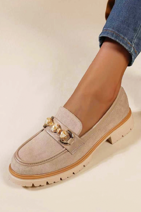 Mocasini damă TELONJA BEIGE, Culoare: bej, IVET.RO - Reduceri de până la -80%