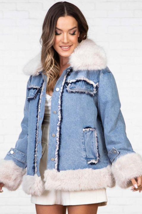 Geacă de blugi DENBILZA, Culoare: albastru deschis, IVET.RO - Reduceri de până la -80%