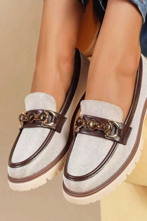 Mocasini damă NOLMERFA, Culoare: bej, IVET.RO - Reduceri de până la -80%