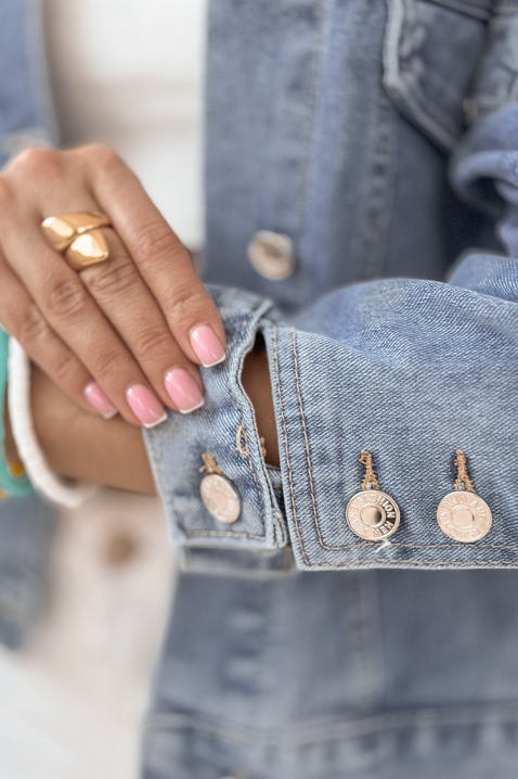 Geacă de blugi MAKRAMENZA, Culoare: albastru deschis, IVET.RO - Reduceri de până la -80%